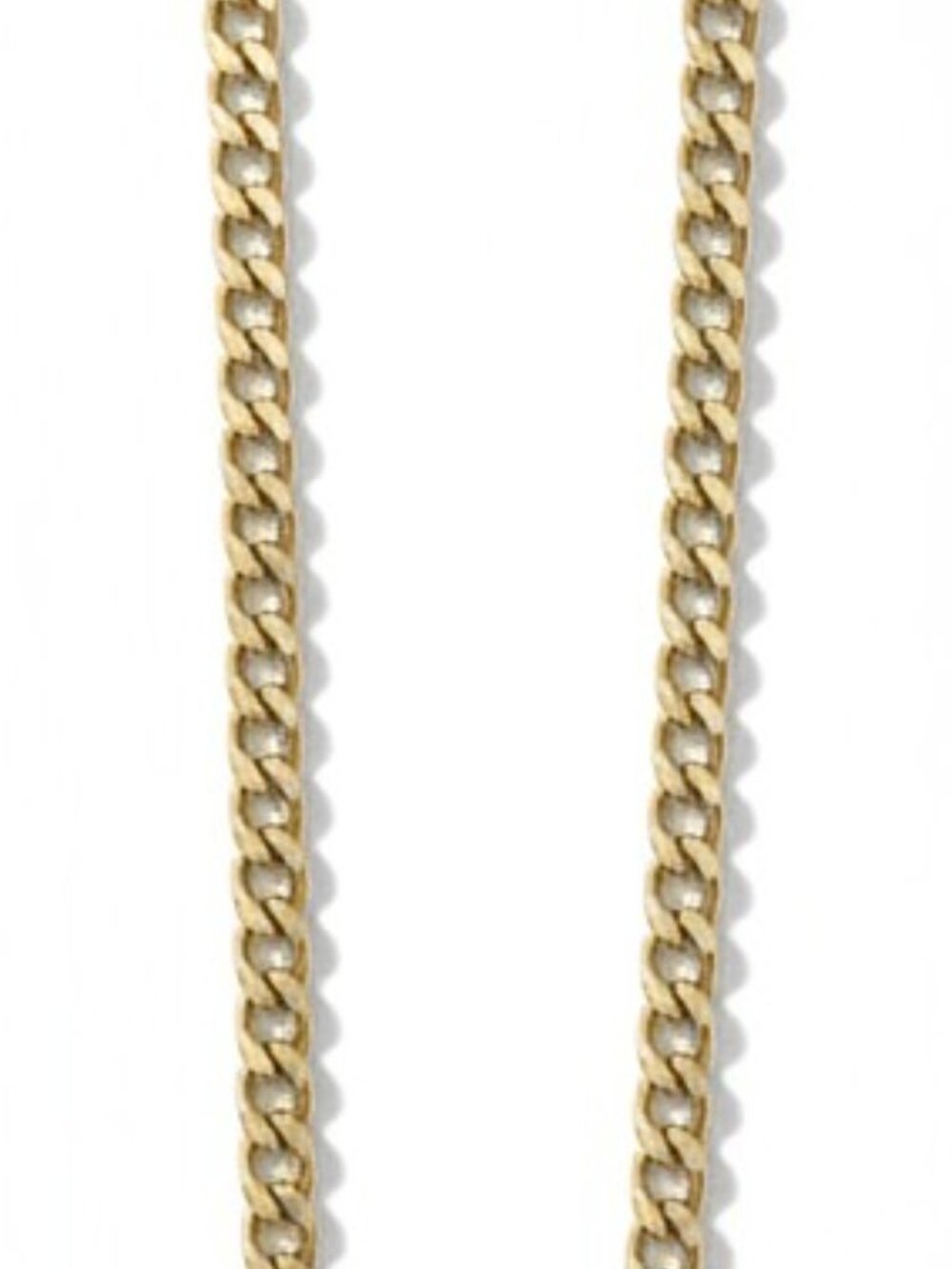 Francesca's Gold Curb Chain Heart Pendant Necklace Chunky Link Adjustable New - Picture 2 of 3